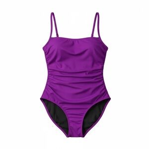 La Blanca Island Goddess One Piece Swimsuit Berry Size 8 Tummy Control Resort